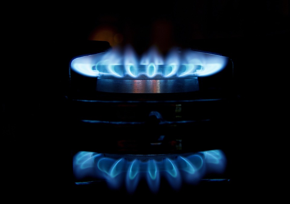 Kitchen hob flame